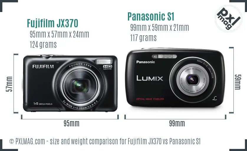 Fujifilm JX370 vs Panasonic S1 size comparison