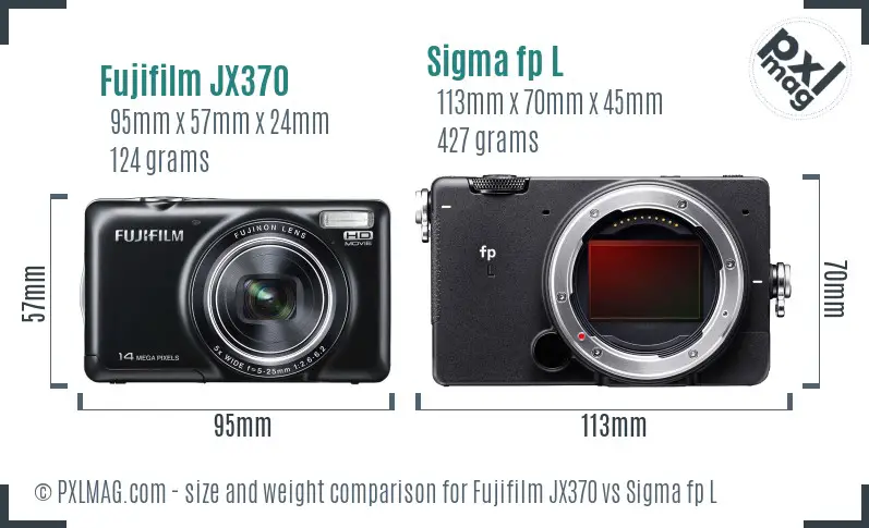 Fujifilm JX370 vs Sigma fp L size comparison Fujifilm JX370 vs Sigma fp L size comparison