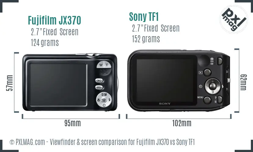 Fujifilm JX370 vs Sony TF1 Screen and Viewfinder comparison