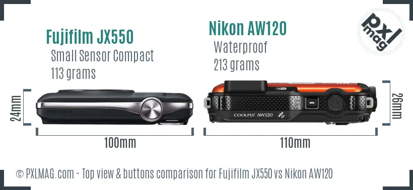 Top view design and control layout comparison
