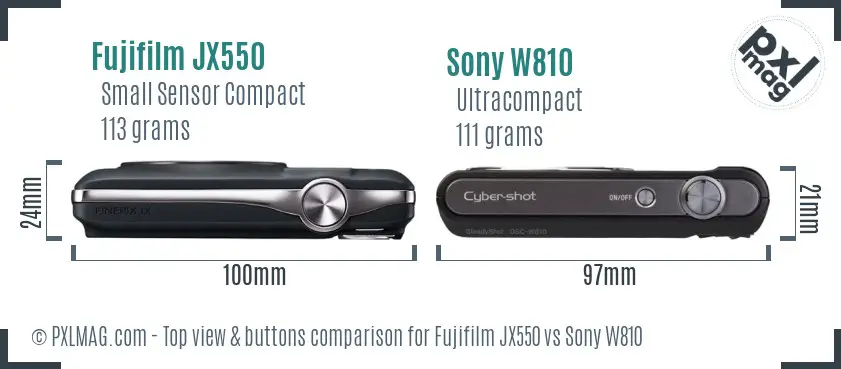 Top view design and control layout comparison