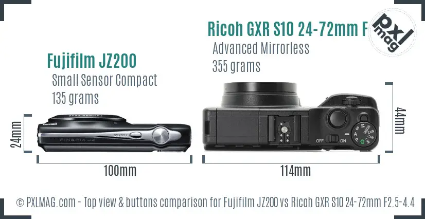 Top view design and control layout comparison