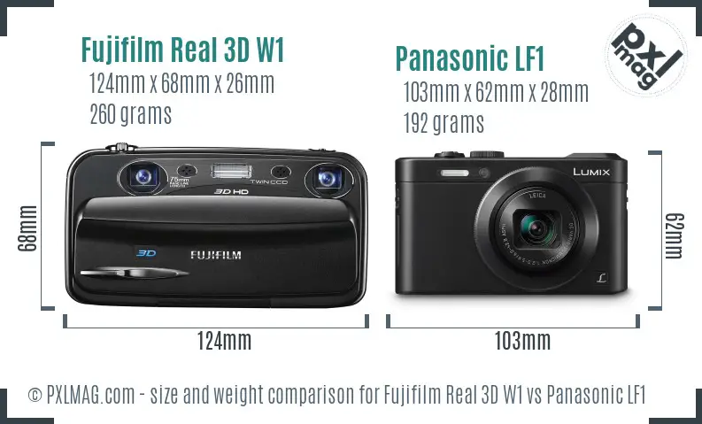 Fujifilm Real 3D W1 vs Panasonic LF1 size comparison Fujifilm Real 3D W1 vs Panasonic LF1 size comparison