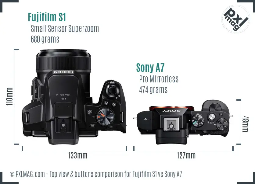 Top view design and control layout comparison