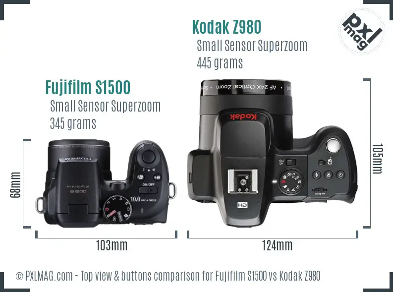 Top view design and control layout comparison