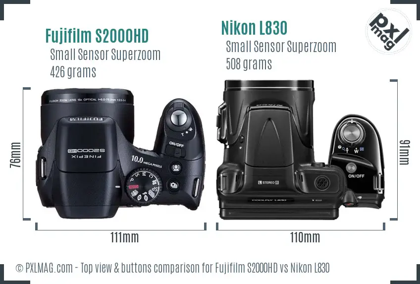 Top view design and control layout comparison