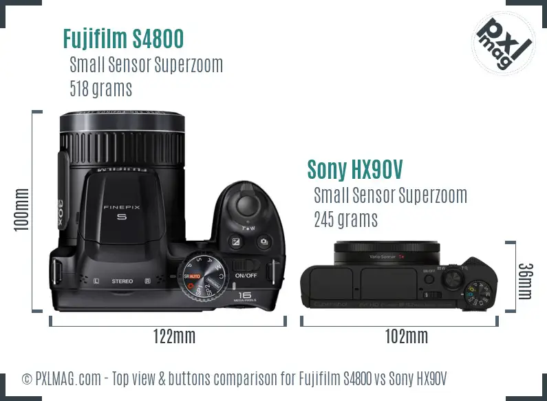Top view design and control layout comparison