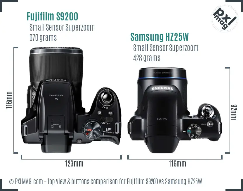Top view design and control layout comparison