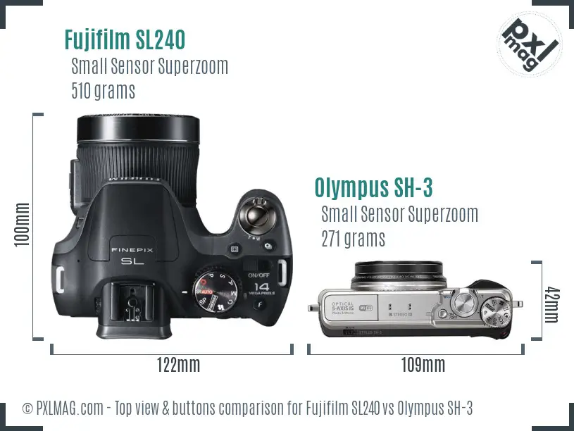 Top view design and control layout comparison