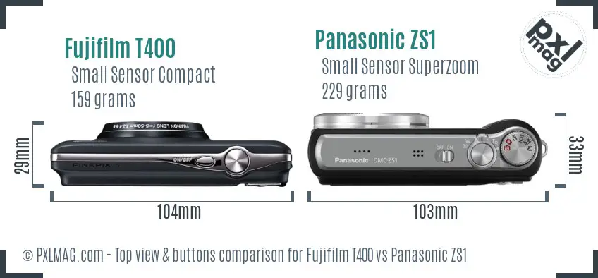 Top view design and control layout comparison