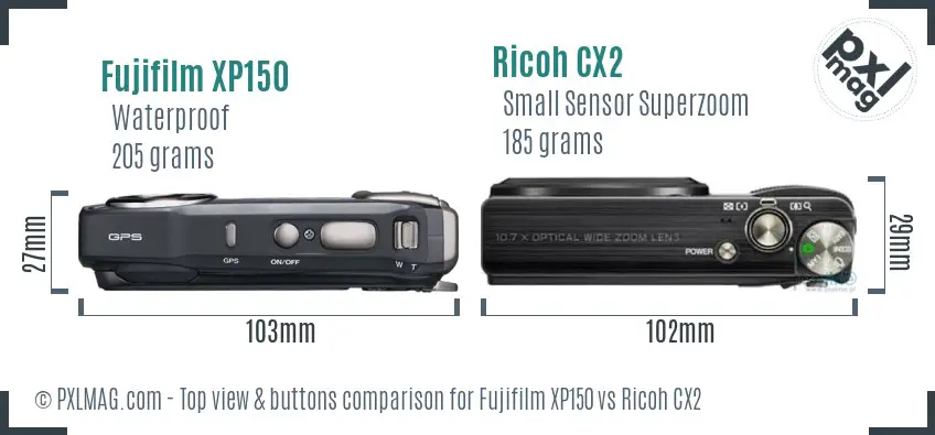 Top view design and control layout comparison