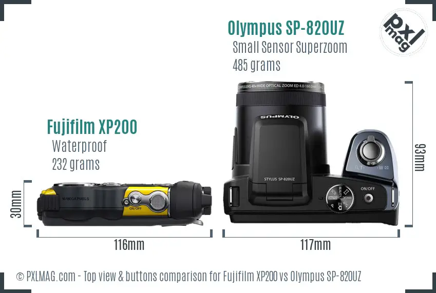 Top view design and control layout comparison