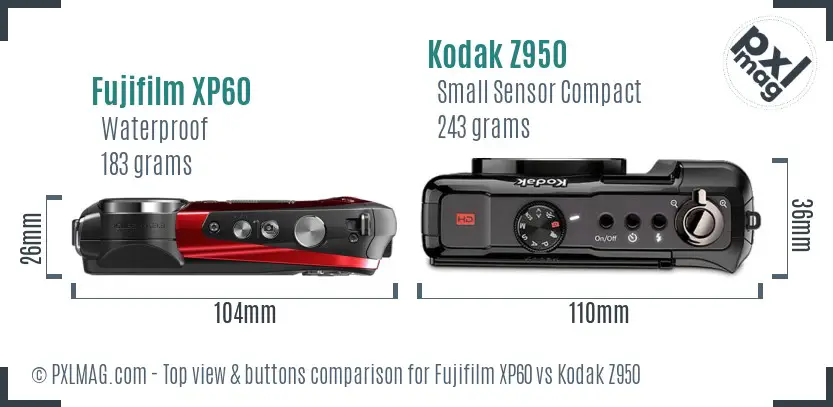 Top view design and control layout comparison