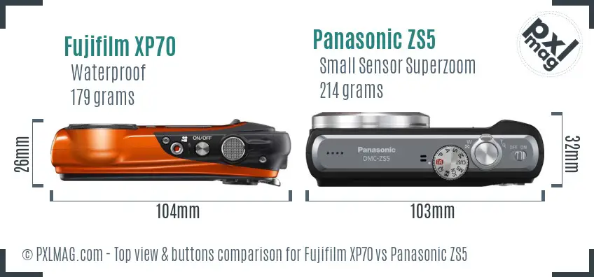 Top view design and control layout comparison