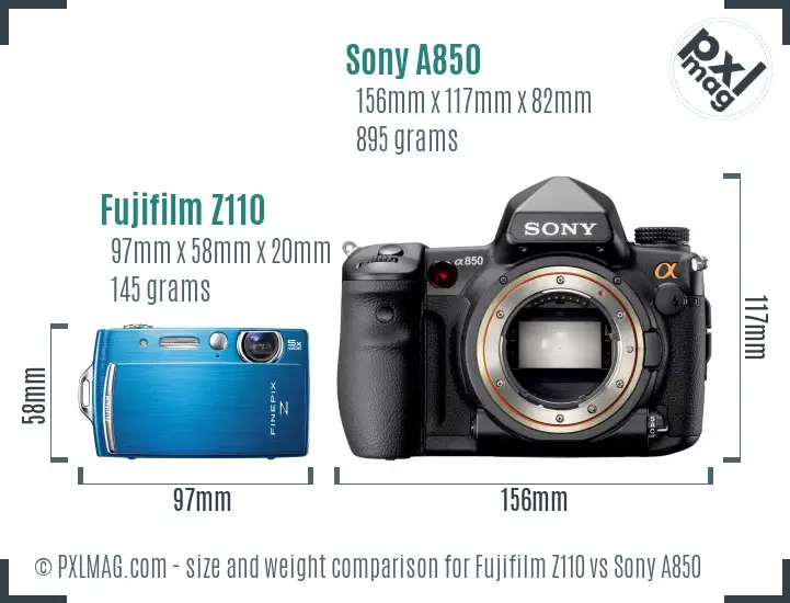 repeat timer Peck Fujifilm Z110 vs Sony A850 Detailed Comparison - PXLMAG.com