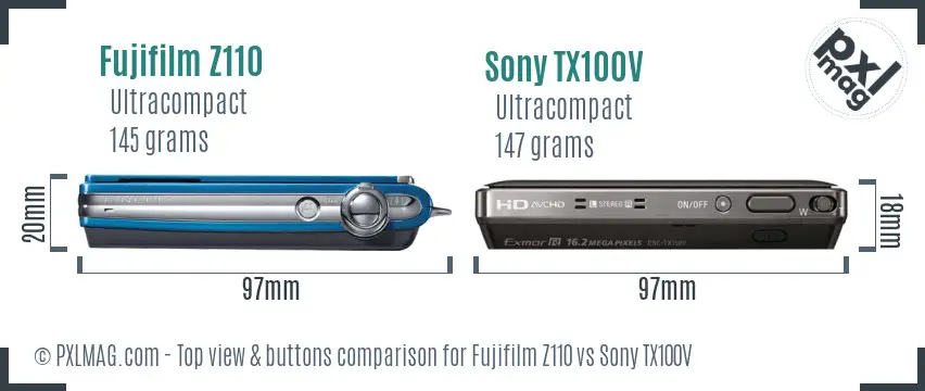 Top view design and control layout comparison