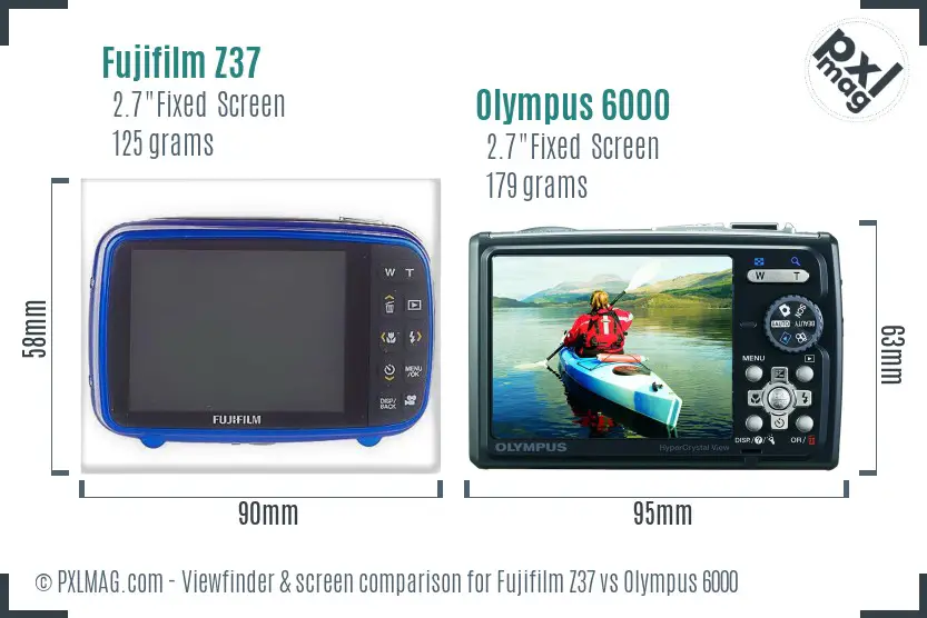 Fujifilm Z37 vs Olympus 6000 Screen and Viewfinder comparison Fujifilm Z37 vs Olympus 6000 Screen and Viewfinder comparison