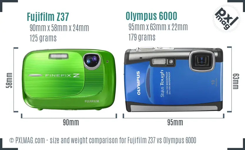 Fujifilm Z37 vs Olympus 6000 size comparison Fujifilm Z37 vs Olympus 6000 size comparison