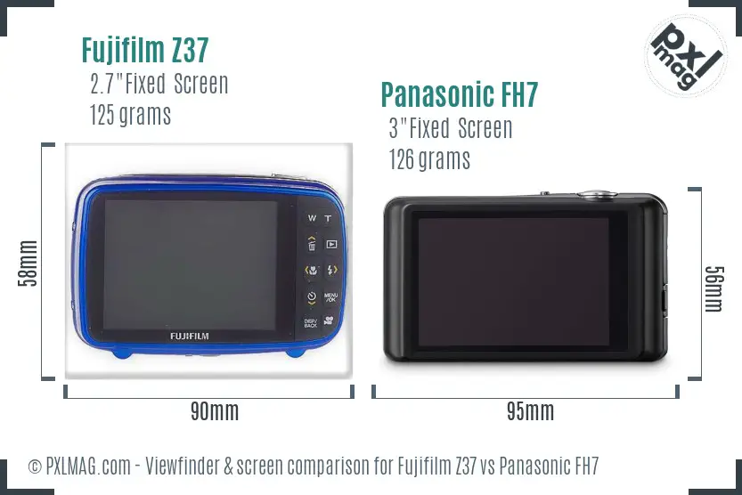 Fujifilm Z37 vs Panasonic FH7 Screen and Viewfinder comparison Fujifilm Z37 vs Panasonic FH7 Screen and Viewfinder comparison