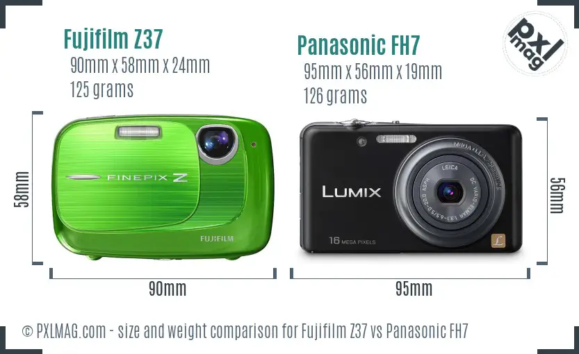 Fujifilm Z37 vs Panasonic FH7 size comparison Fujifilm Z37 vs Panasonic FH7 size comparison