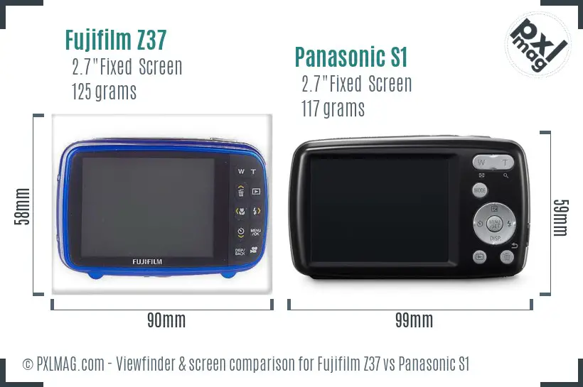 Fujifilm Z37 vs Panasonic S1 Screen and Viewfinder comparison Fujifilm Z37 vs Panasonic S1 Screen and Viewfinder comparison