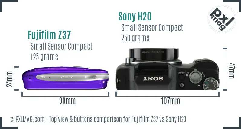 Top view design and control layout comparison