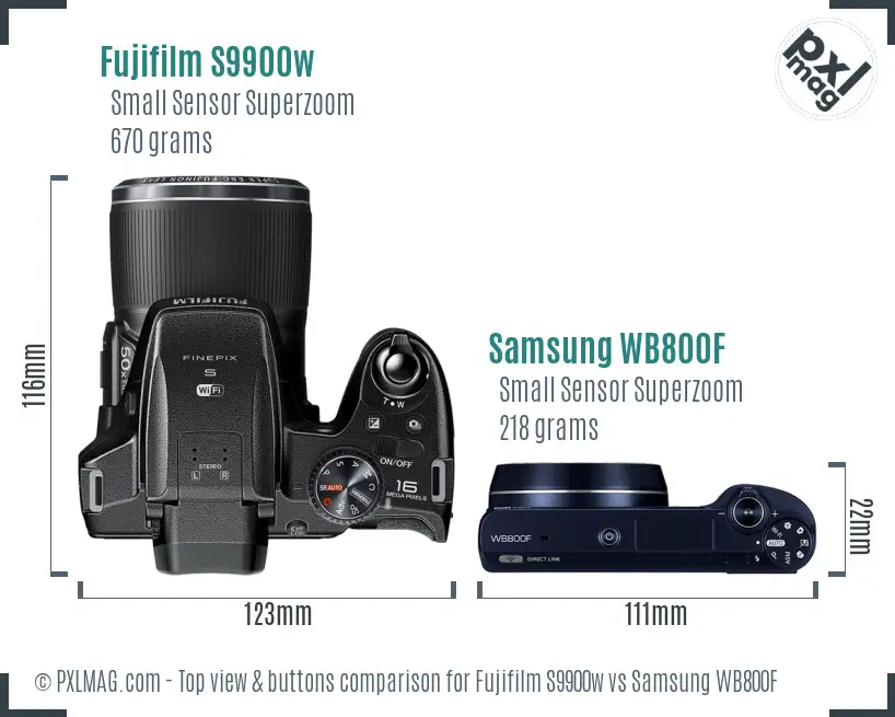 Top view design and control layout comparison