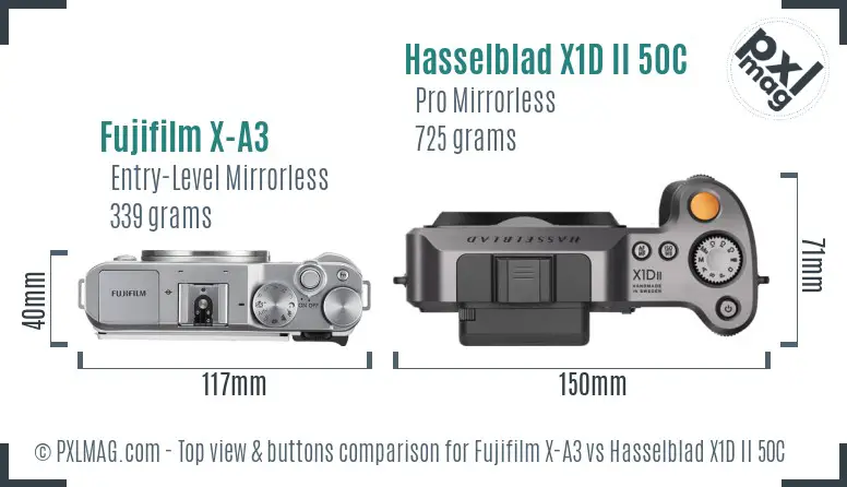 Top view design and control layout comparison