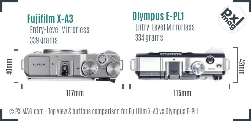 Top view design and control layout comparison