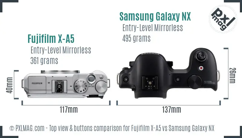 Top view design and control layout comparison