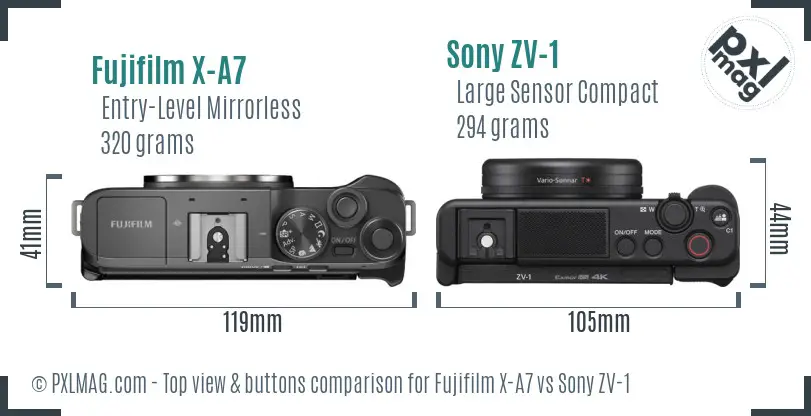 Top view design and control layout comparison