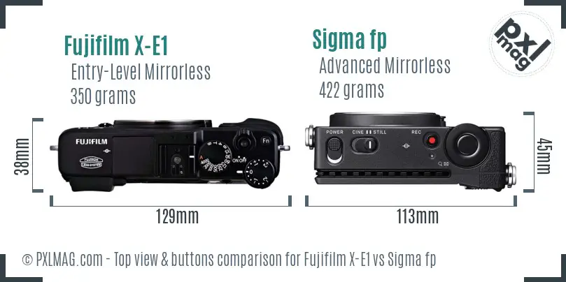 Top view design and control layout comparison