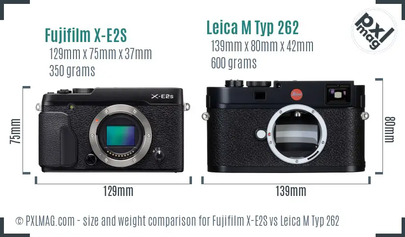 Fujifilm X-E2S vs Leica M Typ 262 size comparison