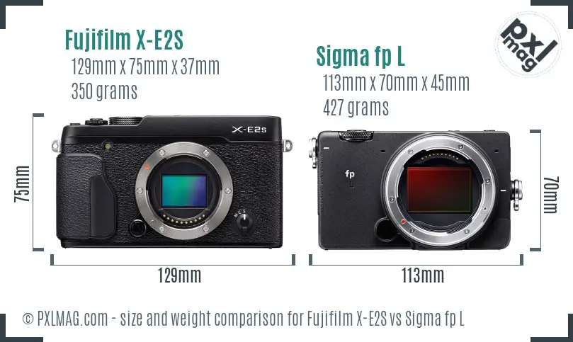 Fujifilm X-E2S vs Sigma fp L size comparison Fujifilm X-E2S vs Sigma fp L size comparison