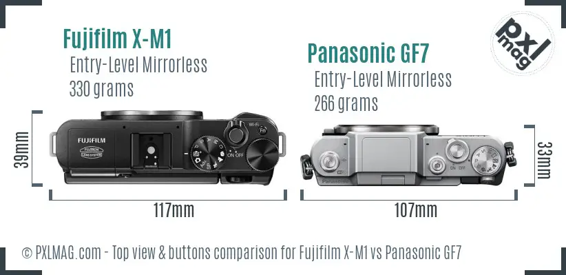 Top view design and control layout comparison