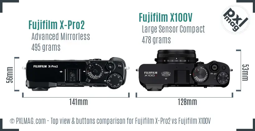 Top view design and control layout comparison