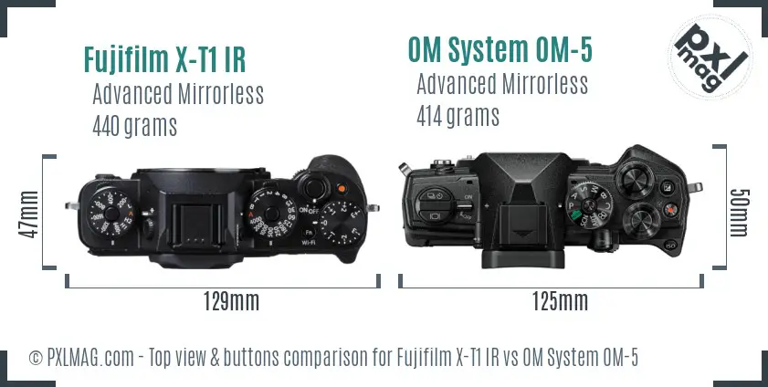 Top view design and control layout comparison