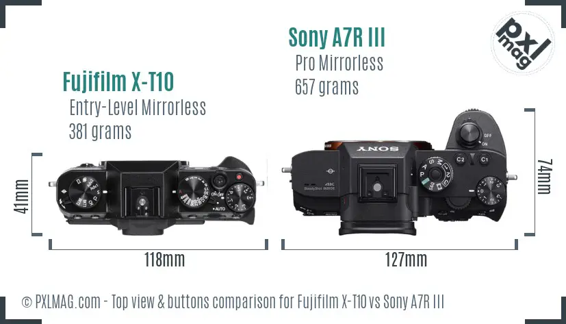 Top view design and control layout comparison