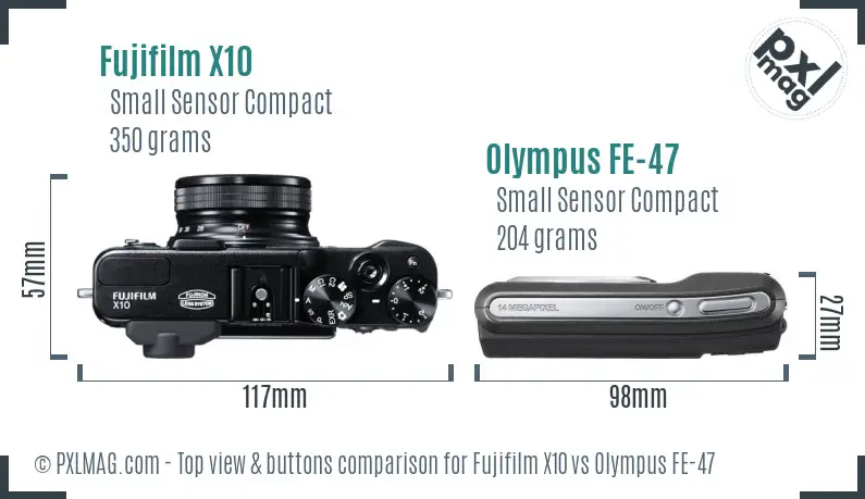 Top view design and control layout comparison