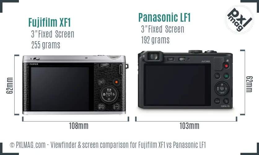 Fujifilm XF1 vs Panasonic LF1 Screen and Viewfinder comparison Fujifilm XF1 vs Panasonic LF1 Screen and Viewfinder comparison