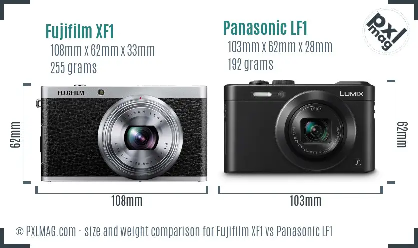 Fujifilm XF1 vs Panasonic LF1 size comparison Fujifilm XF1 vs Panasonic LF1 size comparison