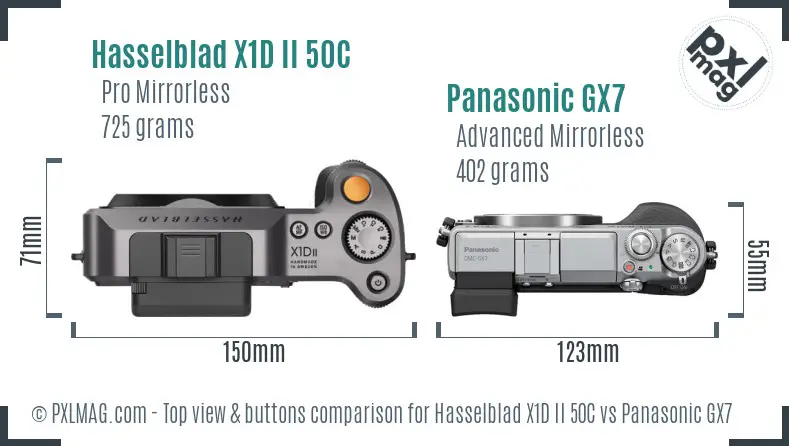 Top view design and control layout comparison