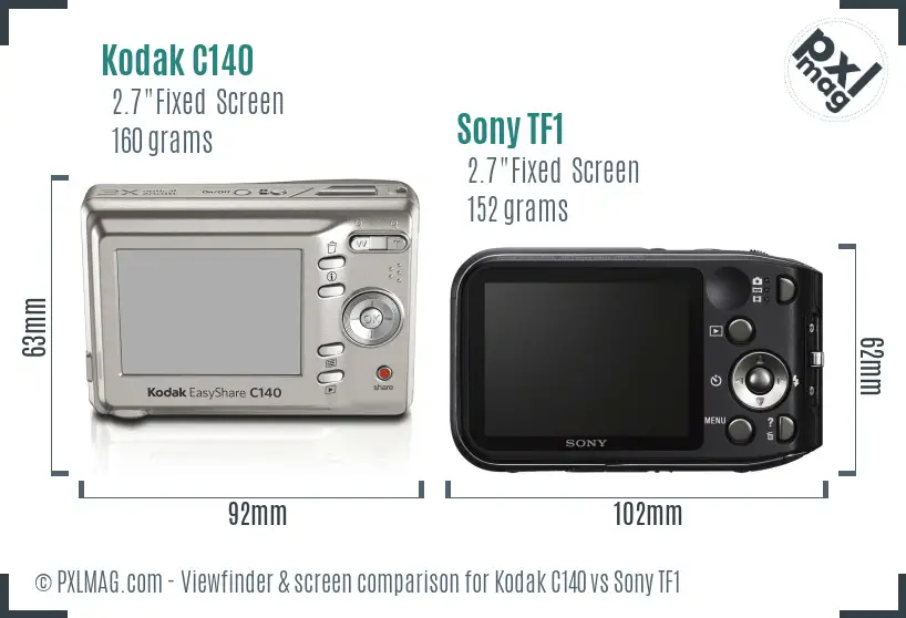 Kodak C140 vs Sony TF1 Screen and Viewfinder comparison Kodak C140 vs Sony TF1 Screen and Viewfinder comparison