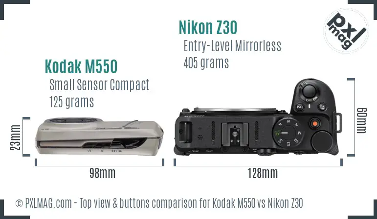 Top view design and control layout comparison