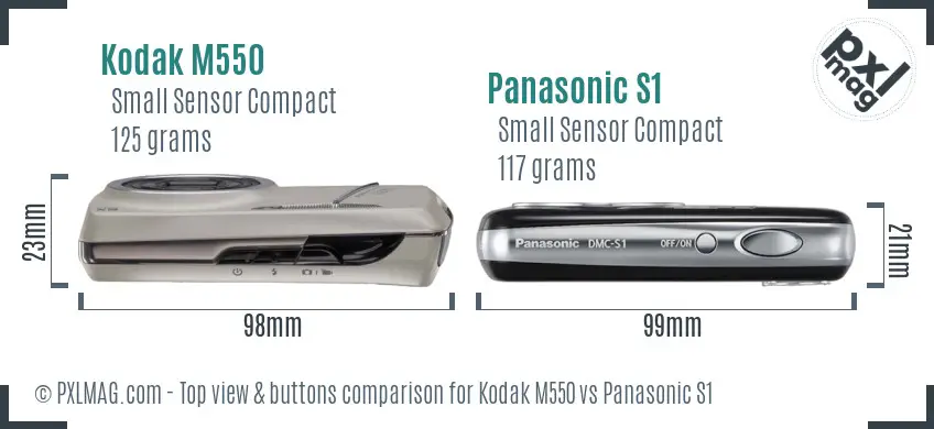 Top view design and control layout comparison