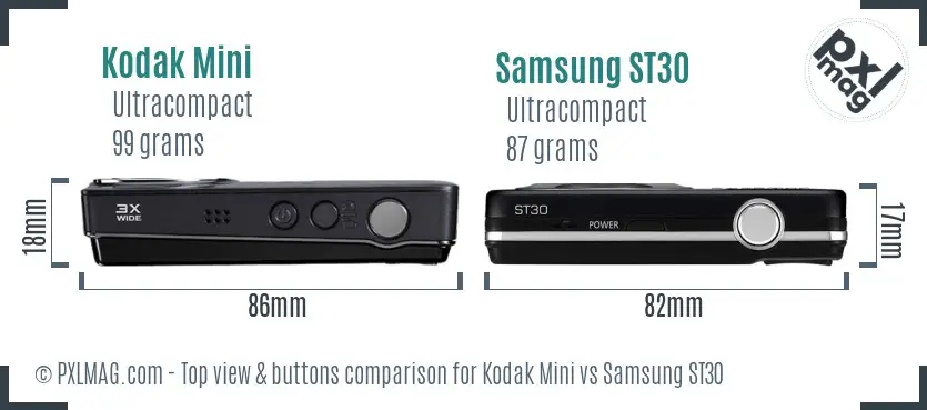 Top view design and control layout comparison