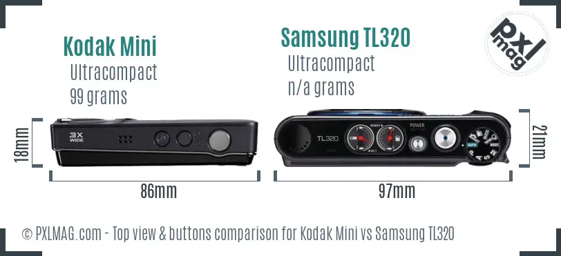 Top view design and control layout comparison