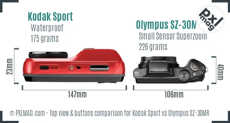 Top view design and control layout comparison