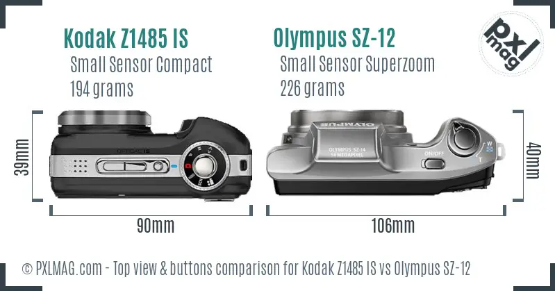 Top view design and control layout comparison