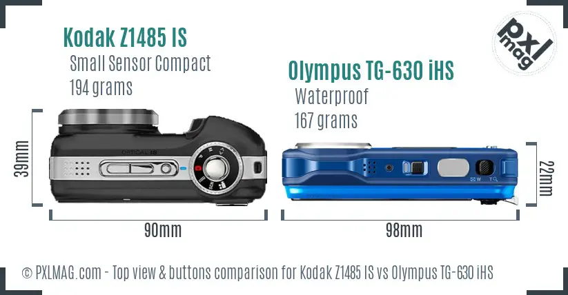 Top view design and control layout comparison
